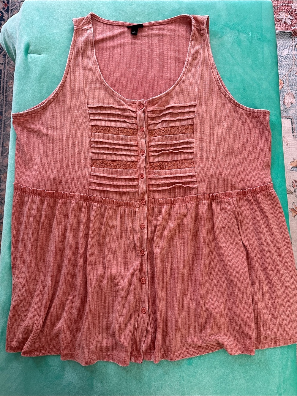 Torrid Jersey Scoop Neck Button Down Babydoll